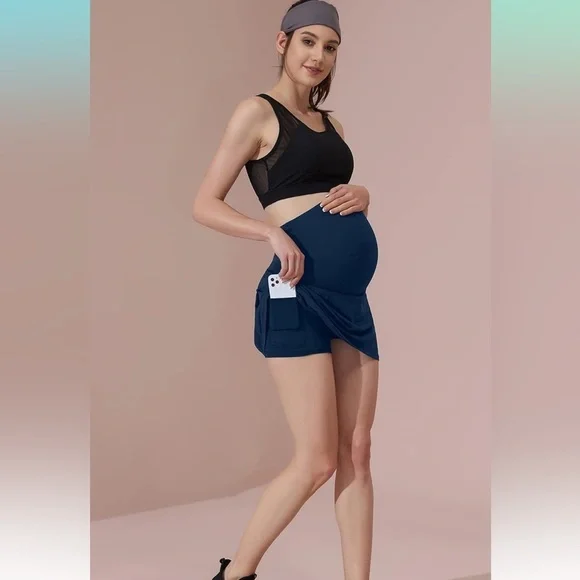 MAACIE Maternity Navy Blue Tennis Skirt - Picture 9 of 10